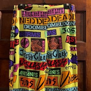 Vintage Stephen Sprouse punk/pop print leggings